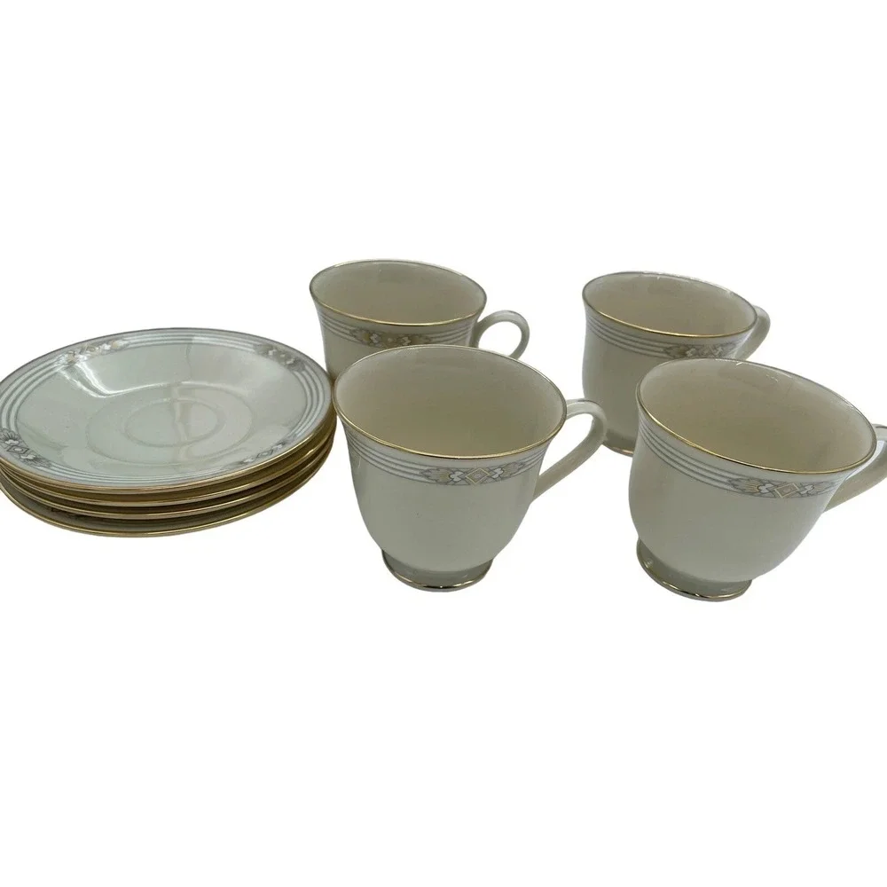 Lenox FIRELIGHT China Set Of 4 Cups & Saucers Nw/OTs